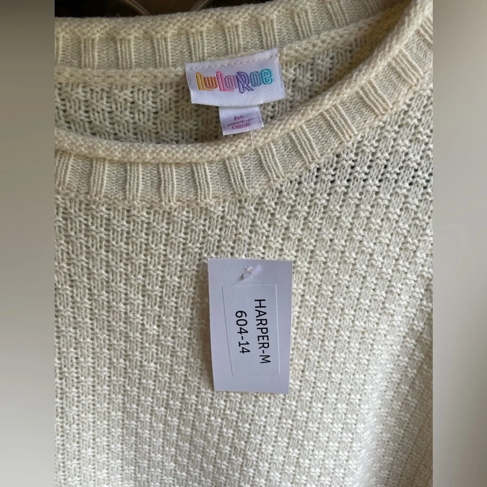 Lularoe Ivory Harper Sweater - Picture 2 of 3